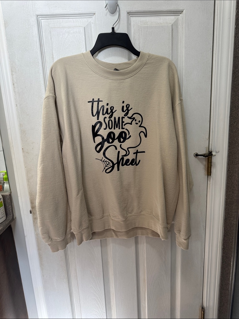 Beige 'This is Some Boo Sheet' Graphic Sweatshirt - Women's